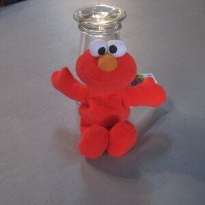 1997 Sesame Street Beans Elmo 8" Plush Tyco Bean Bag with Tag